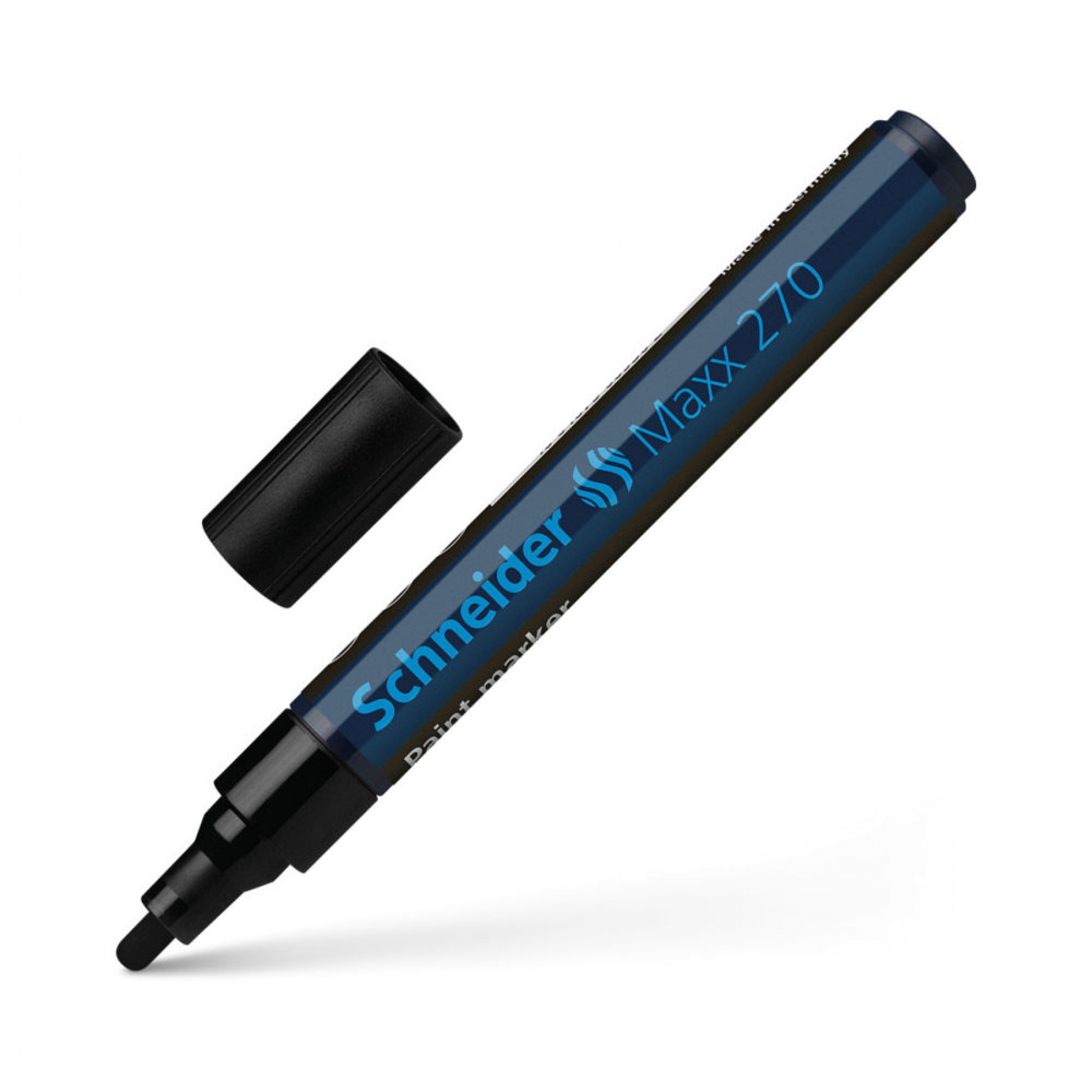 Marker cu vopsea, varf rotund 1-3mm, negru, Schneider Maxx 270