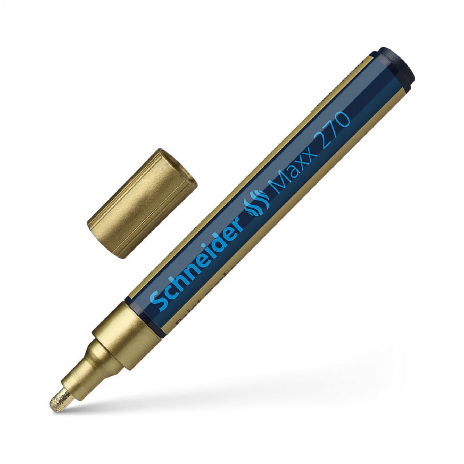 Marker cu vopsea, varf rotund 1-3mm, auriu, Schneider Maxx 270
