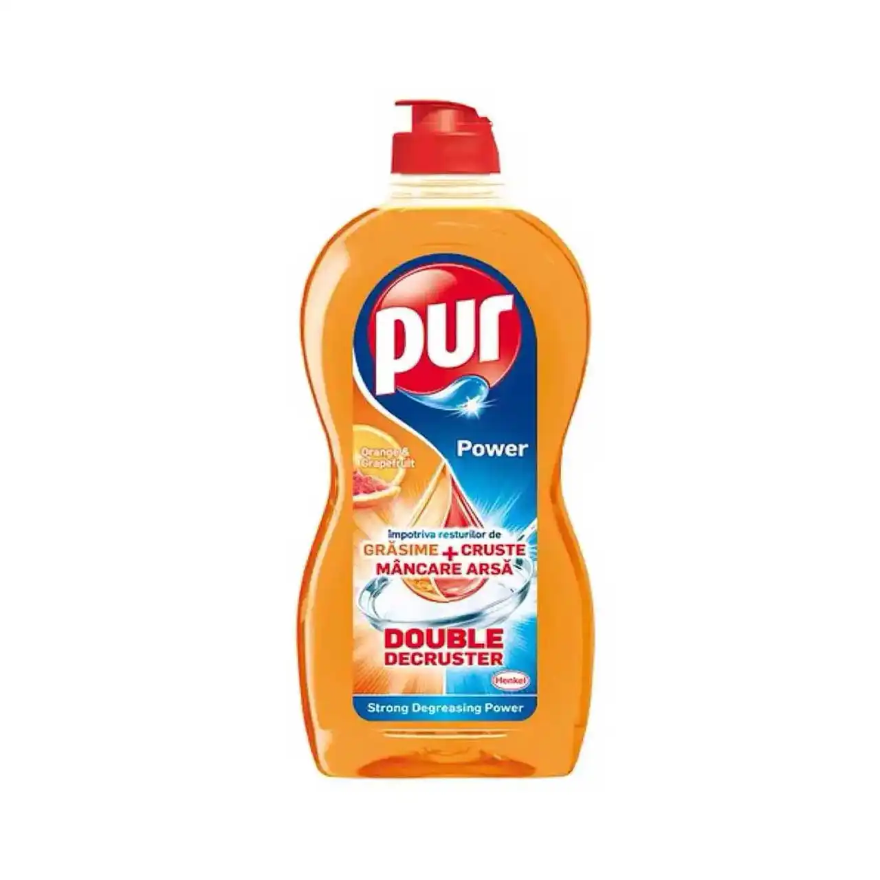 Detergent lichid pentru vase, 450ml, orange&grapefruit, Pur