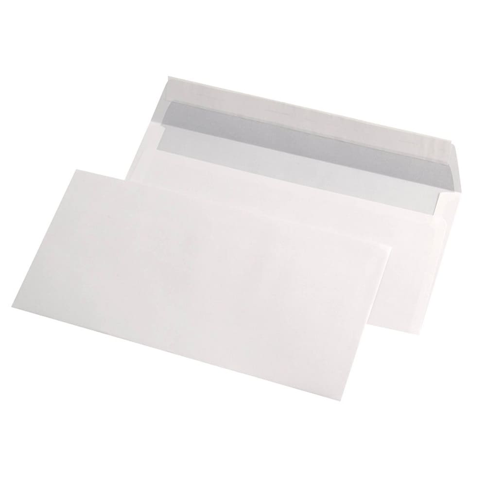 Plic DL (110x22mm), 50 buc/set, siliconic, alb