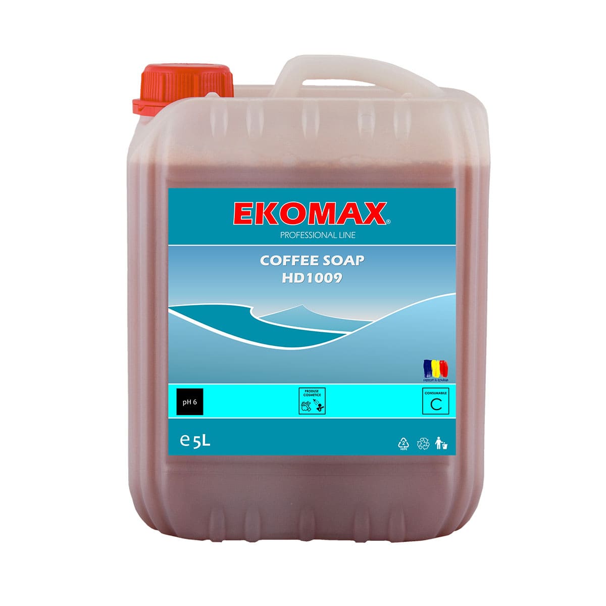 Sapun lichid, canistra 5L, cappuccino, Ekomax Coffee Soap