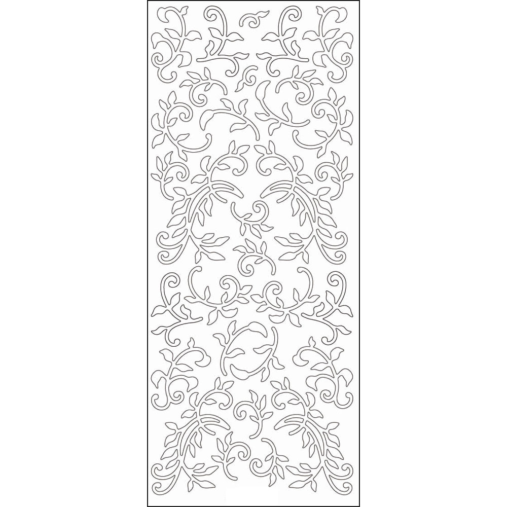 Accesorii creatie, stickere florale, 23x10cm, argintiu, Meyco