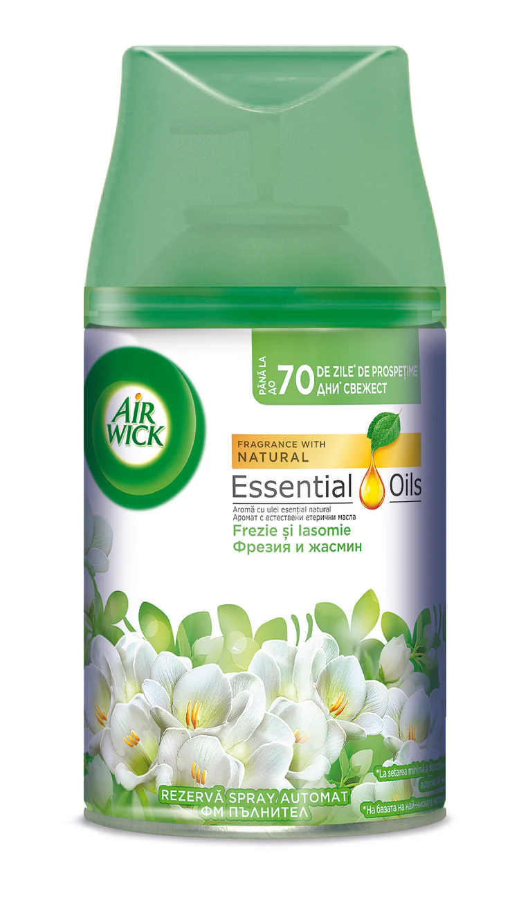 Odorizant camera, rezerva, 250ml, frezie si iasomie, Air Wick Freshmatic