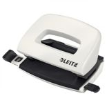 Perforator de birou, 10 coli, metal, alb metalizat, Leitz WOW 5060