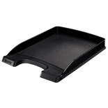Tavita documente A4, plastic, negru, Leitz Slim Plus