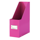 Suport documente A4, vertical, carton laminat, roz, Leitz Click&Store