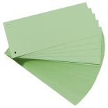 Separatoare din carton, 105x240mm, pentru biblioraft, 100 buc/set, verde pastel, Standard