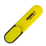 Textmarker, varf tesit 5.0mm, galben, Kores