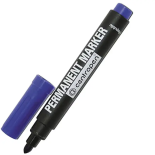 Marker permanent, varf rotund 2.5mm, albastru, Centropen 8566