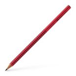 Creion grafit, B, fara radiera, rosu, Faber-Castell 2001 Grip