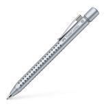 Pix cu pasta, varf 0.7mm, corp argintiu, scris albastru, Faber-Castell 2011 XB