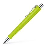 Pix cu pasta, varf 0.7mm, corp lime, scris albastru, Faber-Castell Poly Ball XB