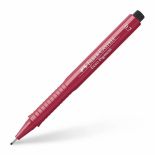 Liner, varf 0.7mm, rosu, Faber-Castell Eco Pigment