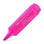Textmarker, varf tesit 5.0mm, roz superfluorescent, Faber-Castell 1546