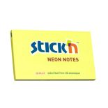 Notes autoadeziv, 76x127mm, 100 file/set, galben neon, Stick'n