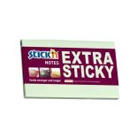 Notes autoadeziv extra-sticky, 76x127mm, 90 file/set, verde pastel, Stick'n