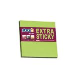Notes autoadeziv extra-sticky, 76x76mm, 90 file/set, verde neon, Stick'n