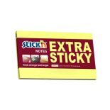 Notes autoadeziv extra-sticky, 76x127mm, 90 file/set, galben neon, Stick'n