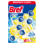 Odorizant pentru vasul toaletei, 3 buc x 50g/pachet, aktiv lemon, Bref