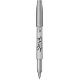 Marker permanent, varf fin 1.4mm, argintiu, Sharpie Metallic