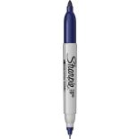 Marker permanent, 2 capete, varf fin 0.5/0.9mm, navy, Sharpie Twin Tip