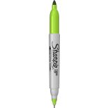 Marker permanent, 2 capete, varf fin 0.5/0.9mm, verde lime, Sharpie Twin Tip
