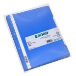 Dosar plastic cu sina si perforatii, albastru, Exxo