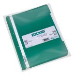 Dosar plastic cu sina si perforatii, verde, Exxo