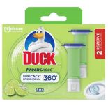 Rezerva cu gel, pentru vasul toaletei, 2x36ml, twin lime, Duck Fresh Discs