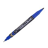 Marker pentru CD/DVD, doua capete, varf rotund 0.5/1.0mm, albastru, Deli