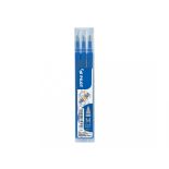 Rezerva pentru roller, varf conic 0.7mm, 3 buc/set, albastru, Pilot Frixion Ball