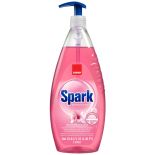 Detergent lichid pentru vase, cu pompita, 1L, migdale, Sano Spark