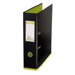 Biblioraft plastifiat int-ext A4, 80mm, negru/verde, Elba MyColour