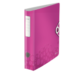 Biblioraft polyfoam A4, 50mm, 180 grade, roz metalizat, Leitz Active WOW