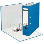 Biblioraft plastifiat A4, 80mm, 180 grade, albastru deschis, Leitz