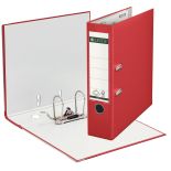 Biblioraft plastifiat A4, 80mm, 180 grade, rosu, Leitz