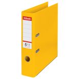 Biblioraft plastifiat int-ext A4, 75mm, galben, Esselte Standard No.1