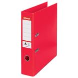 Biblioraft plastifiat int-ext A4, 75mm, rosu, Esselte Standard No.1 Vivida