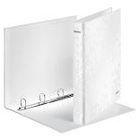 Caiet mecanic A4, 4 inele/D25mm, alb metalizat, Leitz Wow