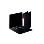 Caiet mecanic A5, 2 inele/R25mm, 42mm, negru, Esselte Standard Vivida