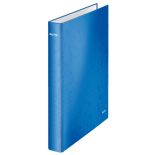 Caiet mecanic A4, 2 inele/D25mm, 40mm, albastru metalizat, Leitz WOW