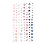 Strasuri/pietre si perle adezive, Ø 3/4/5/6mm, 120 buc/set, sweet pink&blue, Dp Craft