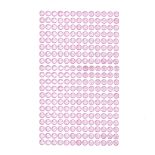 Strasuri/pietre adezive, Ø 6mm, 260 buc/set, roz deschis, Dp Craft
