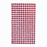 Strasuri/pietre adezive, Ø 6mm, 260 buc/set, rosu, Dp Craft