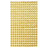 Strasuri/pietre adezive, Ø 6mm, 260 buc/set, galben, Dp Craft