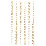 Perle adezive, Ø 2/3/4/5/6mm, 120 buc/set, auriu, Dp Craft