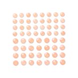 Strasuri/pietre adezive cu sclipici, Ø 8/10mm, 60 buc/set, piersica, Dp Craft