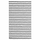 Perle adezive, Ø 4mm, 440 buc/set, negru, Dp Craft
