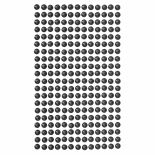 Perle adezive, Ø 6mm, 260 buc/set, negru, Dp Craft