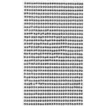 Strasuri/pietre adezive, Ø 3mm, 806 buc/set, negru, Dp Craft